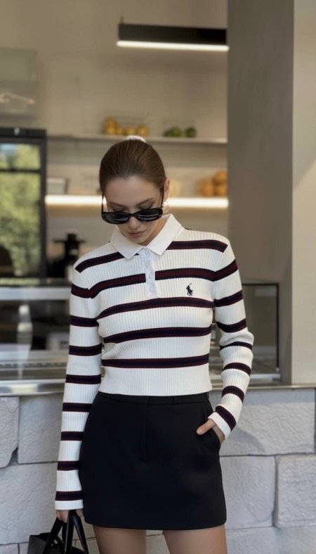 بلوزة بولو مخطط